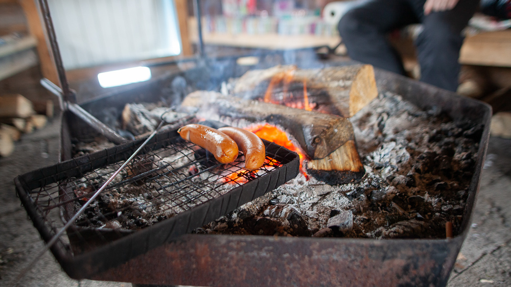 Border to border ski finland sausages